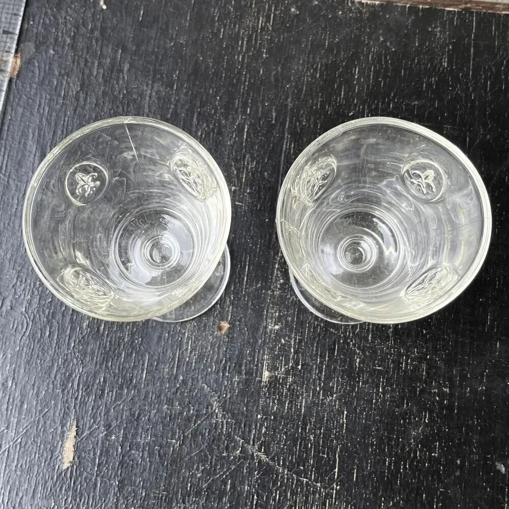 La Rochère Fleur-de-Lis French Wine Glasses Set of 2 - Vintage-Inspired